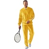 COOFANDY Mens Velour Tracksuit 2 Piece Set Sweatsuits Velvet Jogging Suits(Yellow)