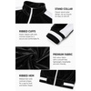 COOFANDY Mens Velour Tracksuit 2 Piece Set Velvet Track Suits for Party(Black)