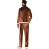COOFANDY Mens Velour Tracksuit 2 Piece Set Velvet Track Suits for Party(Brown)