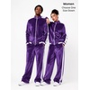 COOFANDY Mens Velour Tracksuit 2 Piece Set Velvet Track Suits for Party(Light Purple)