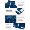 COOFANDY Mens Velour Tracksuit 2 Piece Set Velvet Track Suits for Party(Royal Blue)
