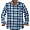 COOFANDY Mens Flannel Shirts Long Sleeve Button Down Shirt Casual Shirts Work Shirts for Men(Blue/Black Plaid)