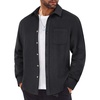 COOFANDY Mens Flannel Shirts Long Sleeve Lightweight Plaid Shirt Casual Button Down Shirts Jacket(Black Solid)
