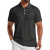COOFANDY Mens Golf Polo Shirts Short Sleeve Quick Dry Casual Collared Shirt(Black Golf Clubs)