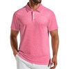 COOFANDY Mens Golf Polo Shirts Short Sleeve Quick Dry Casual Collared Shirt(Pink Splashed Paint)