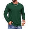 COOFANDY Men’s Long Sleeve T-Shirts Crew Neck Regular-Fit Tee Shirts Casual Basic Tshirts(Green)