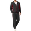 Dark Grey+wine Red