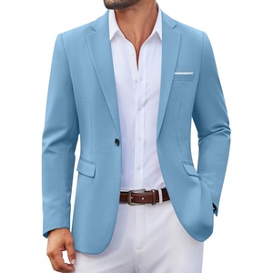 COOFANDY Mens Blazer Casual Sport Coats Lightweight Sports Jacket(Light Blue)
