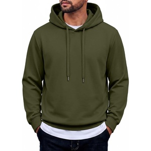 COOFANDY Men’s Hoodie Pullover Hooded Sweatshirt Casual Fashion Solid Fall(Army Green)