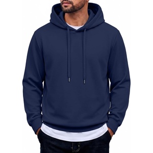 COOFANDY Men’s Hoodie Pullover Hooded Sweatshirt Casual Fashion Solid Fall(Navy Blue)