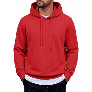 COOFANDY Men’s Hoodie Pullover Hooded Sweatshirt Casual Fashion Solid Fall(True Red)