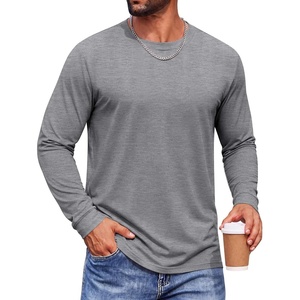 COOFANDY Men’s Long Sleeve T-Shirts Crew Neck Regular-Fit Tee Shirts Casual Basic Tshirts(Athletic Heather)