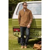 COOFANDY Men’s Fleece Quarter Zip Pullover Mock Neck Long Sleeve Sweatshirt(Light Brown)