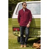 COOFANDY Men’s Fleece Quarter Zip Pullover Mock Neck Long Sleeve Sweatshirt(Wine Red)