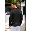 COOFANDY Mens Knit Polo Long Sleeve Collared Sweater Polo Business Casual Polos with Pocket(All Black)