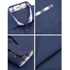 COOFANDY Men’s Long Sleeve Casual Button Down Shirts Untucked Shirts Plaid Collar Vintage Denim Shirt(Type 02 – Denim Blue)