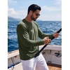 COOFANDY Men’s Long Sleeve Tee Shirts UV Sun Protection Athletic T-Shirts(A-army Green 1pack)