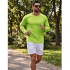 COOFANDY Men’s Long Sleeve Tee Shirts UV Sun Protection Athletic T-Shirts(A-bright Green 1pack)
