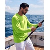 COOFANDY Men’s Long Sleeve Tee Shirts UV Sun Protection Athletic T-Shirts(A-bright Green 1pack)