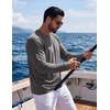 COOFANDY Men’s Long Sleeve Tee Shirts UV Sun Protection Athletic T-Shirts(A-dark Grey 1pack)