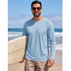 COOFANDY Men’s Long Sleeve Tee Shirts UV Sun Protection Athletic T-Shirts(A-light Blue 1pack)