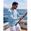 COOFANDY Men’s Long Sleeve Tee Shirts UV Sun Protection Athletic T-Shirts(A-light Blue 1pack)