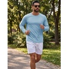 COOFANDY Men’s Long Sleeve Tee Shirts UV Sun Protection Athletic T-Shirts(A-light Blue 1pack)