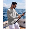 COOFANDY Men’s Long Sleeve Tee Shirts UV Sun Protection Athletic T-Shirts(A-light Grey 1pack)