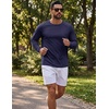 COOFANDY Men’s Long Sleeve Tee Shirts UV Sun Protection Athletic T-Shirts(A-navy Blue 1pack)