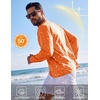 COOFANDY Men’s Long Sleeve Tee Shirts UV Sun Protection Athletic T-Shirts(A-orange 1pack)