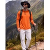 COOFANDY Men’s Long Sleeve Tee Shirts UV Sun Protection Athletic T-Shirts(A-orange 1pack)