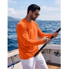 COOFANDY Men’s Long Sleeve Tee Shirts UV Sun Protection Athletic T-Shirts(A-orange 1pack)