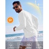 COOFANDY Men’s Long Sleeve Tee Shirts UV Sun Protection Athletic T-Shirts(A-white 1pack)