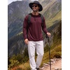 COOFANDY Men’s Long Sleeve Tee Shirts UV Sun Protection Athletic T-Shirts(A-wine Red 1pack)