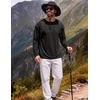 COOFANDY Men’s Long Sleeve Tee Shirts UV Sun Protection Athletic T-Shirts(C- Black 3 Pack)