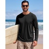 COOFANDY Men’s Long Sleeve Tee Shirts UV Sun Protection Athletic T-Shirts(C- Black/Light Grey/White -3 Pack)