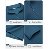 COOFANDY Mens Quarter Zip Cotton Pullover Mock Neck Casual Sweatshirt(Grey Blue)