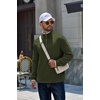COOFANDY Mens Quarter Zip Pullover Fleece Mock Neck Casual Sweatshirt 2026(Army Green)