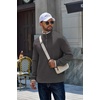COOFANDY Mens Quarter Zip Pullover Fleece Mock Neck Casual Sweatshirt 2026(Dark Gray)