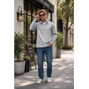 COOFANDY Mens Quarter Zip Pullover Fleece Mock Neck Casual Sweatshirt 2026(Light Grey Heather)