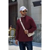 COOFANDY Mens Quarter Zip Pullover Fleece Mock Neck Casual Sweatshirt 2026(Red)
