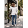 COOFANDY Mens Quarter Zip Pullover Fleece Mock Neck Casual Sweatshirt 2026(White)