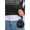 COOFANDY Men’s Quarter Zip Pullover Fleece Sweatshirt with Zipper Pockets(Black)