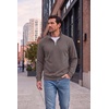 COOFANDY Men’s Quarter Zip Pullover Fleece Sweatshirt with Zipper Pockets(Cocoa Brown)