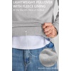 COOFANDY Men’s Quarter Zip Pullover Fleece Sweatshirt with Zipper Pockets(Light Grey)