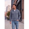 COOFANDY Men’s Quarter Zip Pullover Fleece Sweatshirt with Zipper Pockets(Navy)