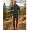 COOFANDY Men’s Quarter Zip Up Sweaters Slim Fit Lightweight Mock Pullover(Army Green)