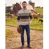 COOFANDY Men’s Quarter Zip Up Sweaters Slim Fit Lightweight Mock Pullover(Brown & Beige)