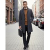 COOFANDY Men’s Quarter Zip Up Sweaters Slim Fit Lightweight Mock Pullover(Brown)