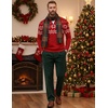 COOFANDY Men’s Quarter Zip Up Sweaters Slim Fit Lightweight Mock Pullover(Christmas Red)